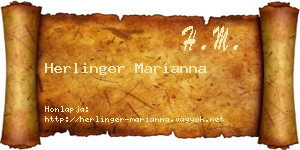 Herlinger Marianna névjegykártya